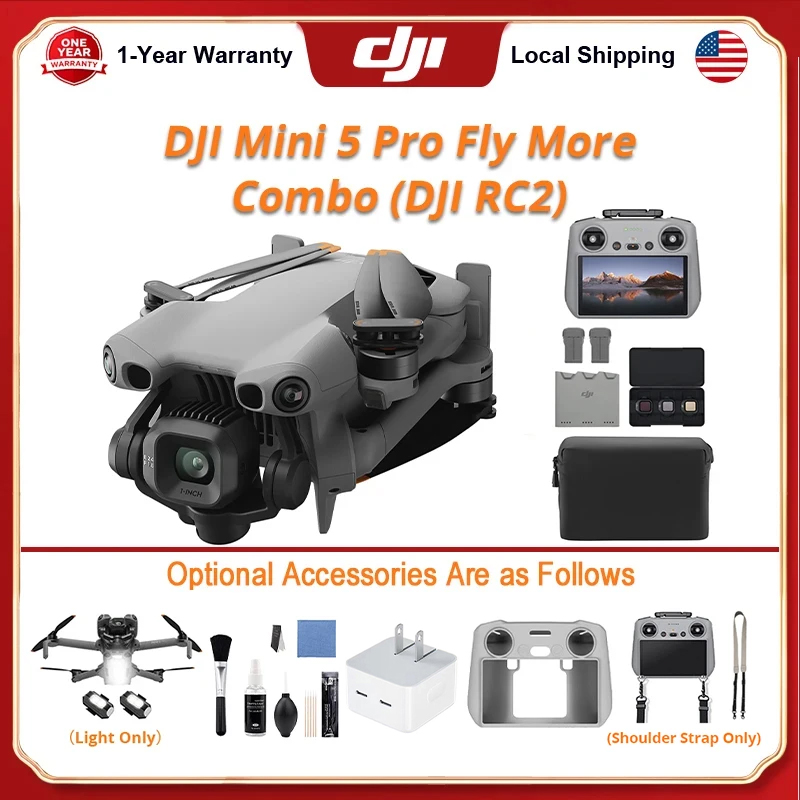 Fpv Brushless Rc Drone 4K - ชุดโดรน DJI Mini 5 Pro Fly