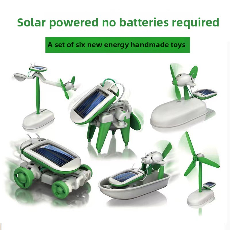 Stem Solar Robot Kit For Kids - ชุดหุ่นยนต์ 6 in 1 DIY หุ่นยนต์พลังงานแสงอาทิตย์การทดลองวิทยาศาสตร์ฟิสิกส์สร้างสรรค์