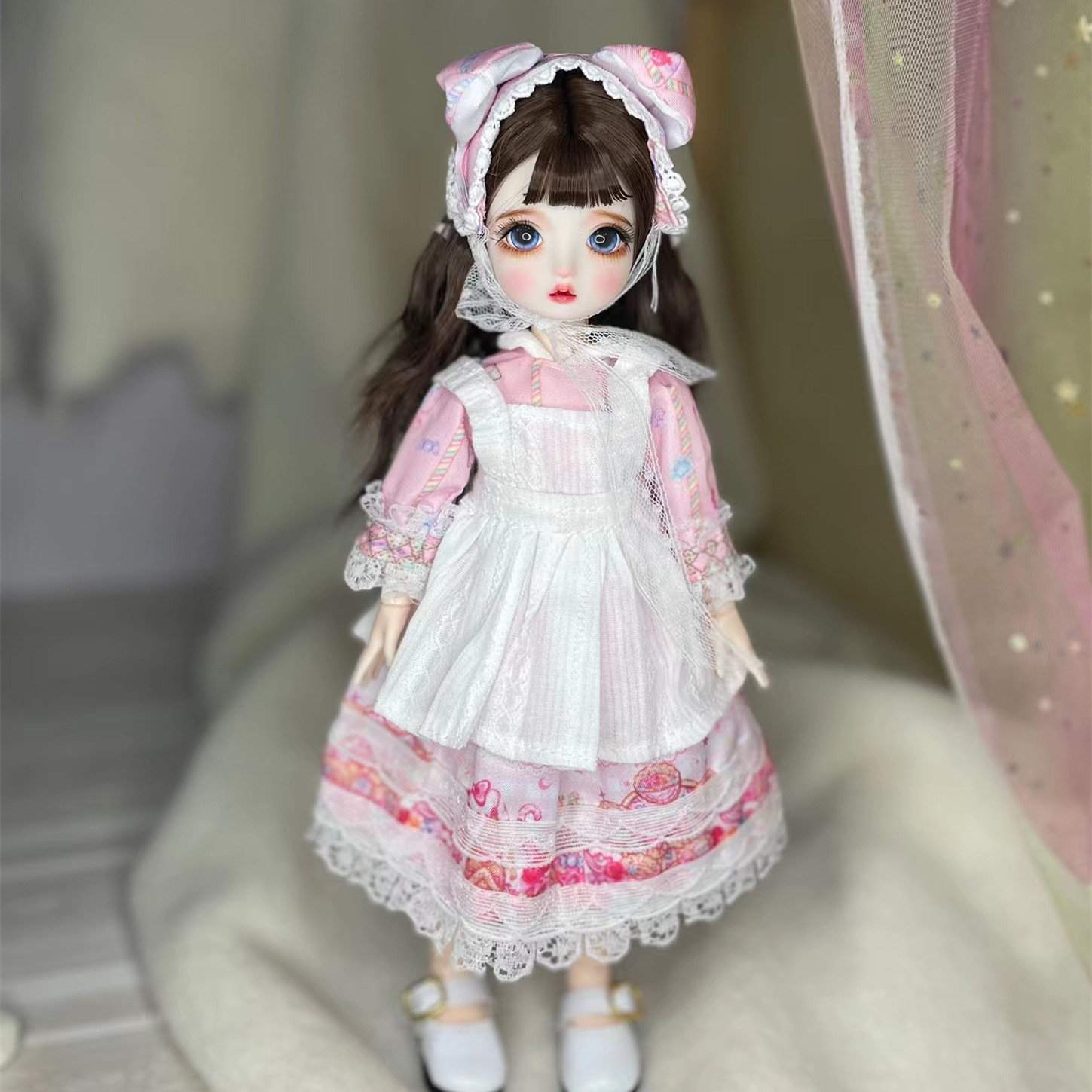 Bjd Doll 1 6 Full Set With Clothes - 1/6 Scale Super น่ารักตุ๊กตาแฟชั่น BJD/SD วิกผมเสื้อผ้าชุด