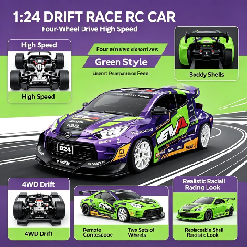 Rc Drift Car 1 24 Scale 4Wd - ฮงซิง นิว D24 รถดริฟต์ RC ขนาด
