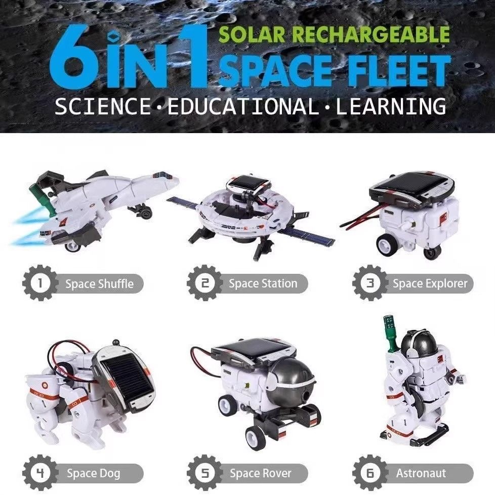 Stem Solar Robot Kit For Kids - ชุดหุ่นยนต์พลังงานแสงอาทิตย์ STEM 12in1 ของเล่นเสริมพัฒนาการ ชุดตัวต่อเทคโนโลยีหลากหลายรูปแบบ ยานอวกาศ