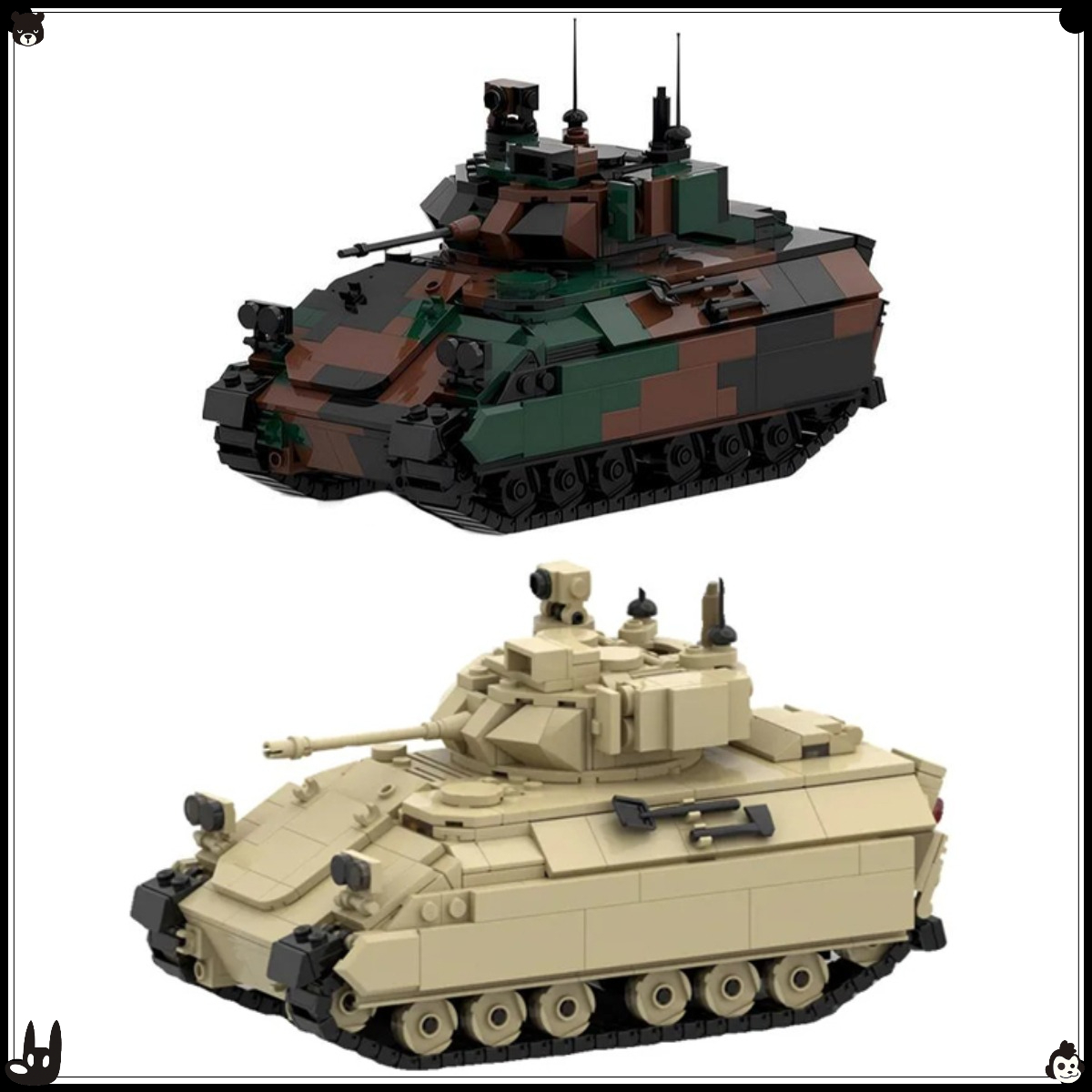 Lego Compatible Military Tank - ชุดตัวต่อรถถัง MOC Military Series รุ่น M3A3