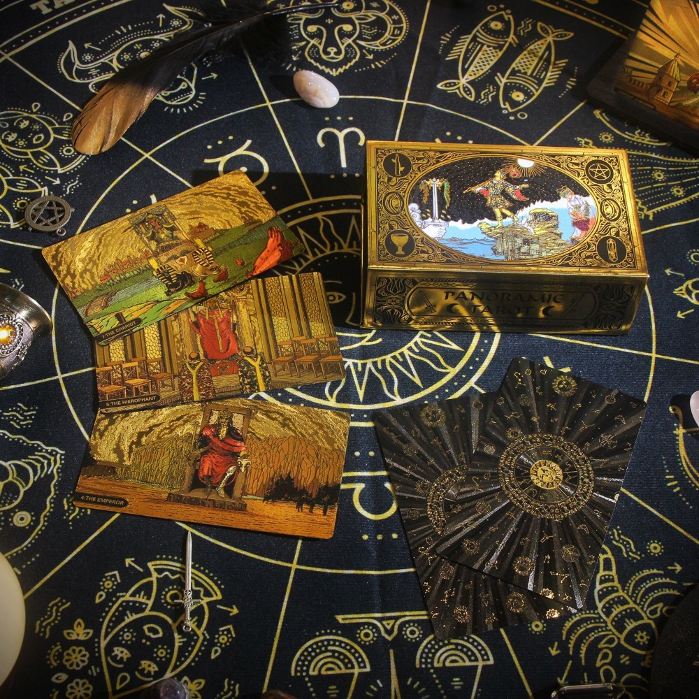 Classic Panoramic Rider Waite  - Tarot Cards Deck With Guidebook บทวิจารณ์และราคา