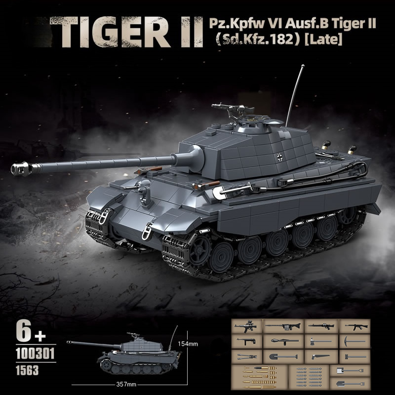WW2 ทหาร King Tiger Heavy Tank - Lego Compatible Military Tank บทวิจารณ์และราคา