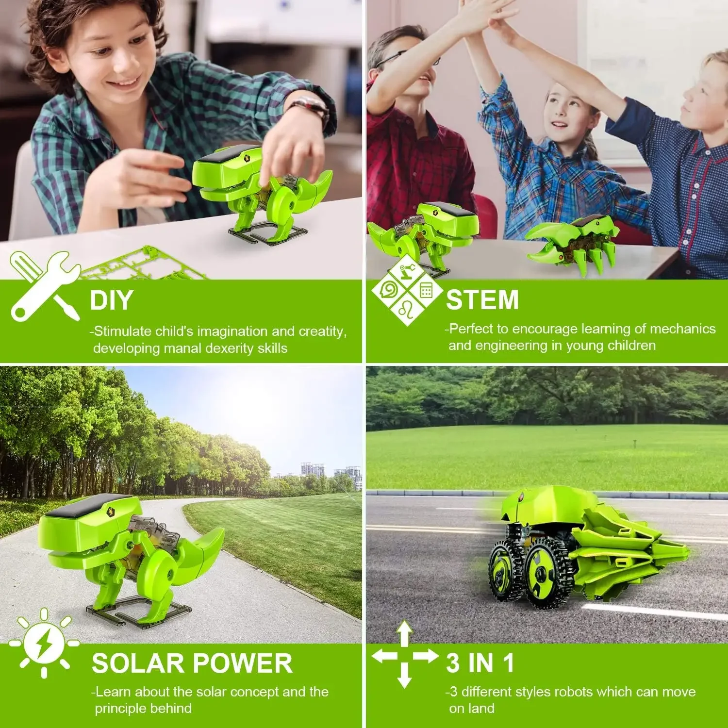 ชุดประกอบหุ่นยนต์พลังงานแสงอาท - Stem Solar Robot Kit For Kids บทวิจารณ์และราคา