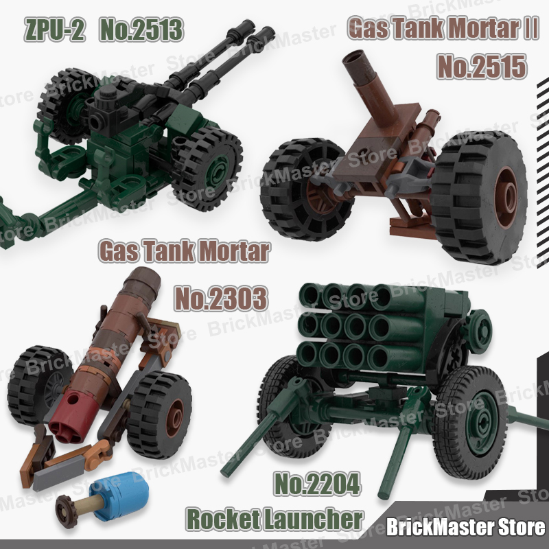 MOC ฉากสงครามทางทหาร ถังแก๊ส ป - Lego Compatible Military Tank บทวิจารณ์และราคา
