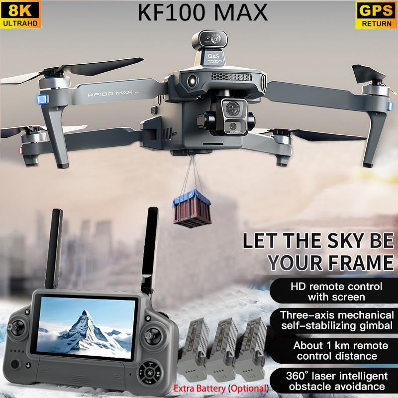 KF100 MAX GPS Drone 4K กล้อง 3 - Fpv Brushless Rc Drone 4K บทวิจารณ์และราคา