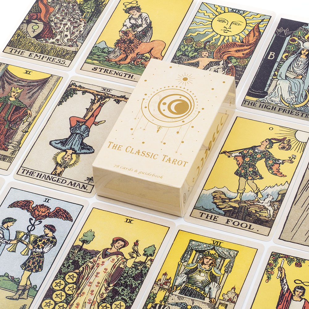 เกมกระดานไพ่ทาโรต์คลาสสิกสําหร - Tarot Cards Deck With Guidebook บทวิจารณ์และราคา