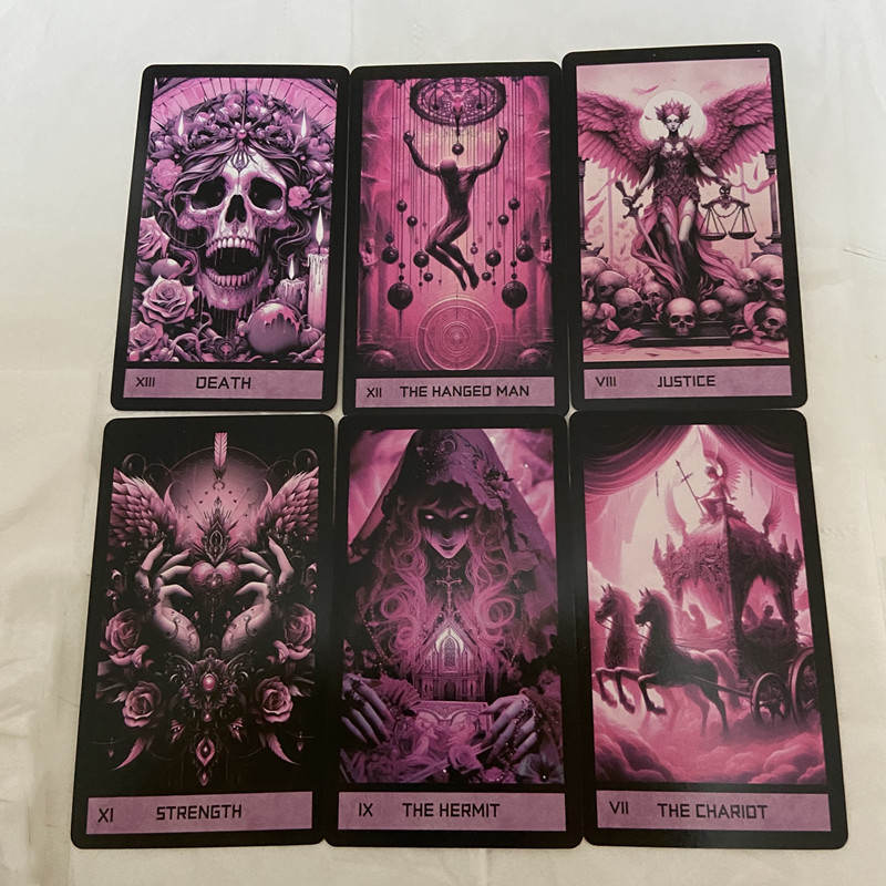 ไพ่ทาโรต์กอธิคสีชมพู 78 ใบ ภาษ - Tarot Cards Deck With Guidebook บทวิจารณ์และราคา