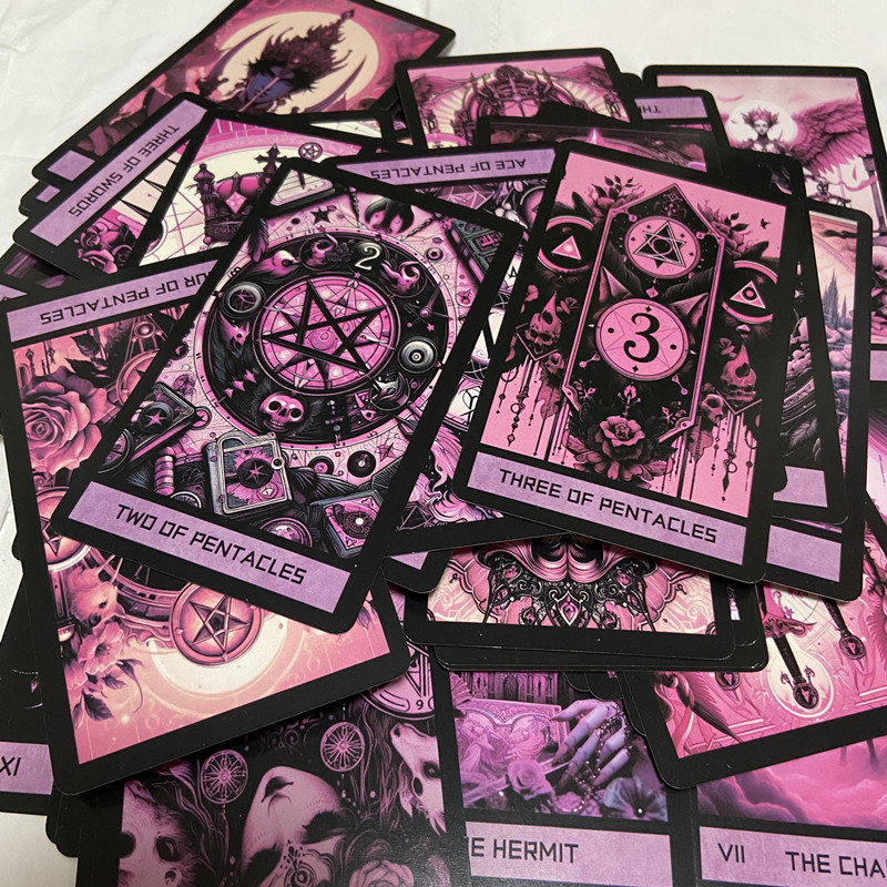 ไพ่ทาโรต์กอธิคสีชมพู 78 ใบ ภาษ - Tarot Cards Deck With Guidebook บทวิจารณ์และราคา