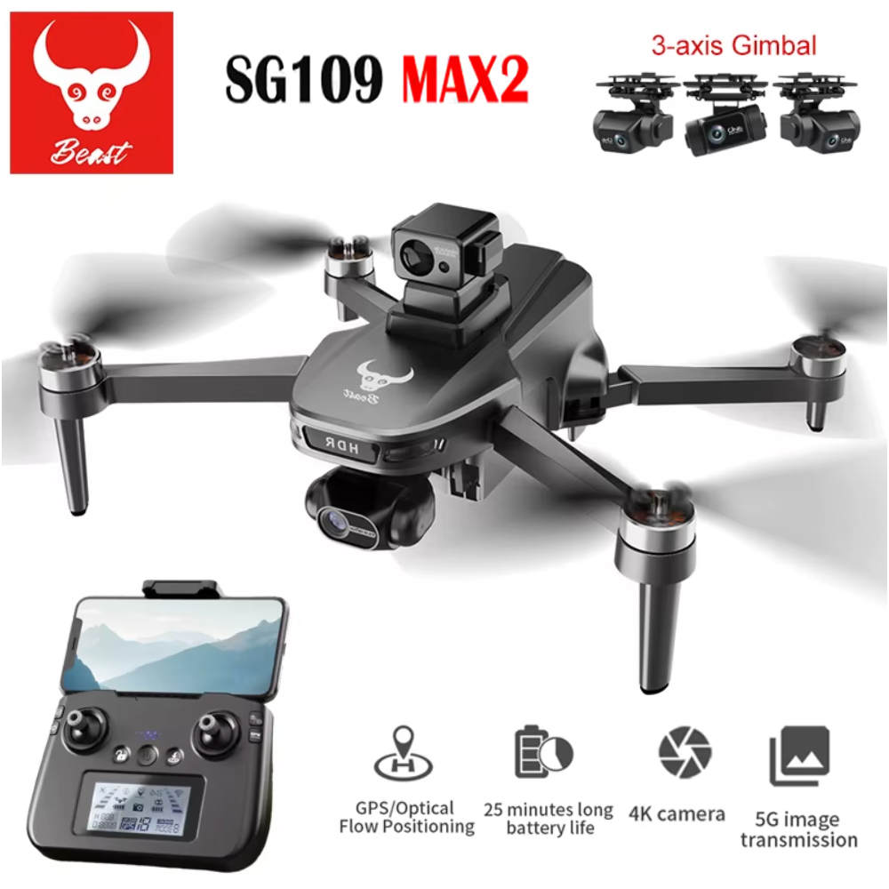 SG109 MAX2 Professional FPV 8K - Fpv Brushless Rc Drone 4K บทวิจารณ์และราคา