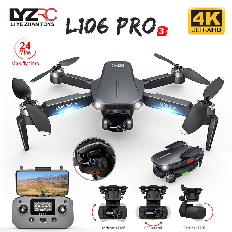 L106 Pro 3 Drone 5G WIFI FPV G - Fpv Brushless Rc Drone 4K บทวิจารณ์และราคา