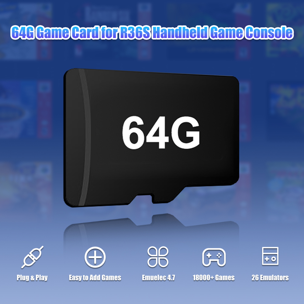 64G เกม TF Card สําหรับ R36S ว - Retro Handheld Game Console R36S บทวิจารณ์และราคา