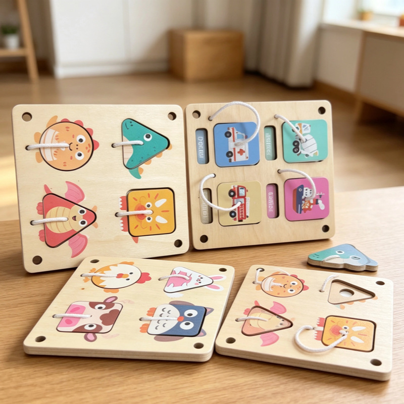 บอร์ดไม้มอนเตสซอรี่สำหรับกิจกร - Montessori Wooden Busy Board Toddler บทวิจารณ์และราคา