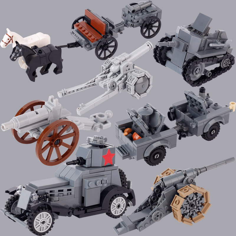 รถหุ้มเกราะรถถังทหารอิตาลี WW1 - Lego Compatible Military Tank บทวิจารณ์และราคา